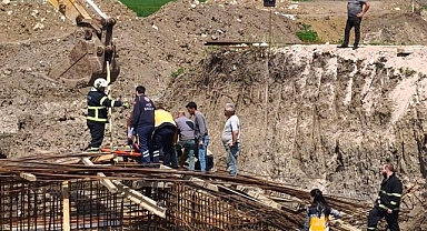 Lüleburgaz'da köprü inşaatında kaza; 1 işçi yaralandı