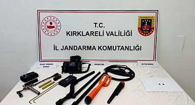 Patlayıcı kullanarak define arayan 14 şüpheli gözaltında