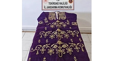 Tekirdağ'da tarihi eser niteliği taşıyan kıyafet ele geçirildi