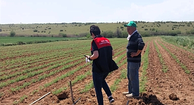Babaeski’de Parsel Kontrolleri Yapıldı: Çiftçilere Üretim Planlaması Anlatıldı