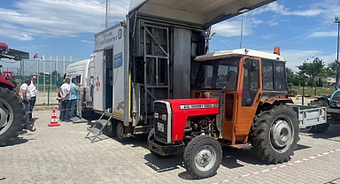 Büyükkarıştıran’da Gezici Muayene İstasyonu Çiftçilerin Hizmetinde