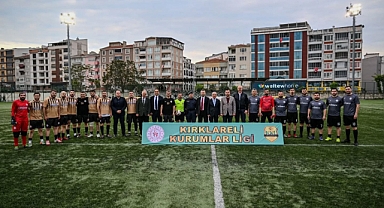 Kırklareli'nde Kurumlar Ligi Futbol Turnuvası Başladı