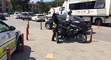 Kırklareli’nde Motosiklet Sürücülerine Yönelik Trafik Denetimi