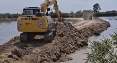 Meriç Nehri’ne deniz suyu karışmaması için set çekildi