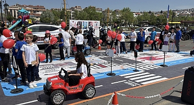 Tekirdağ'da çocuklara trafikte farkındalık eğitimi