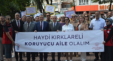 Kırklareli'nde Koruyucu Aile Günü İçin Farkındalık Yürüyüşü Yapıldı