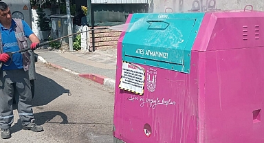 Konteynerler Dezenfekte Ediliyor