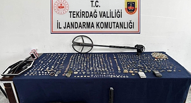 Tekirdağ'da 1014 tarihi sikke ve obje ele geçirildi