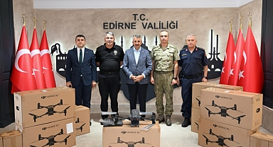 Edirne'de güvenlik güçlerine yeni nesil İHA'lar alındı