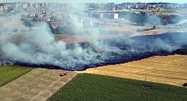 Edirne’de tarım arazisinde çıkan yangın yerleşim yerine sıçramadan söndürüldü