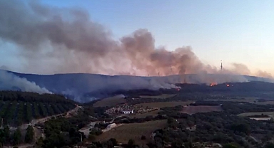 Tekirdağ'daki orman yangını 2'nci gününde
