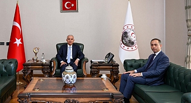 Yeni Kaymakam Kemal Yıldız Vali Uğur Turan'ı Ziyaret Etti
