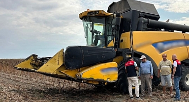 Babaeski’de Ayçiçeği Hasadı ve Biçerdöver Kontrolleri Sürüyor