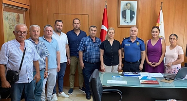 Babaeski’nin Mahalle Muhtarlarından İlçe Emniyet Müdürü Çetin’e Ziyaret