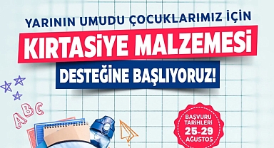 EDİRNE BELEDİYESİNDEN KIRTASİYE DESTEĞİ