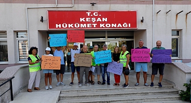 Saros’un Erikli köyü sahilinde kanalizasyon atıklarının denize döküldüğü iddiası