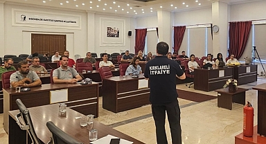 Kırklareli Belediyesi Personeline Yangın Güvenliği Eğitimi 