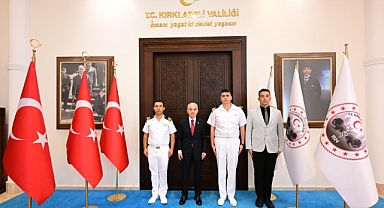 Vali Turan, Sahil Güvenlik Komutanlarını Makamında Ağırladı