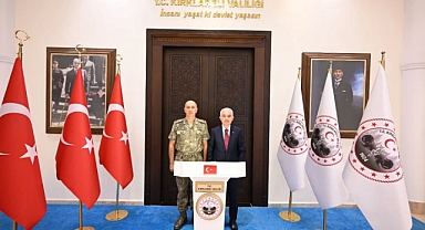 Vali Turan, Tugay Komutanı Karamürsel'i Kabul Etti