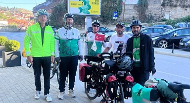 Yeşilay gönüllüleri bağımlılıkla mücadele için 500 kilometre pedal çevirdi