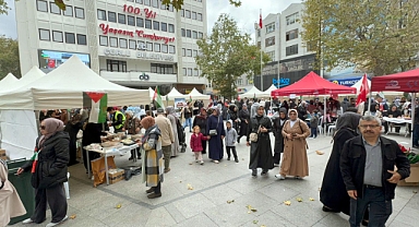 Çorlu’da Gazze için yardım kermesi düzenlendi