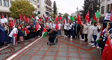 Edirne kadınlardan ‘Gazze İçin Sessiz Çığlık’ eylemi