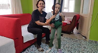 Evde eğitim gören SMA’lı Melek, sağlığına kavuşmak istiyor