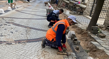 Kırklareli'nde Kaldırım Çalışmaları Hızla Devam Ediyor