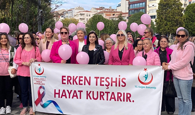 Kırklareli’nde Meme Kanseri Farkındalık Yürüyüşü Gerçekleştirildi