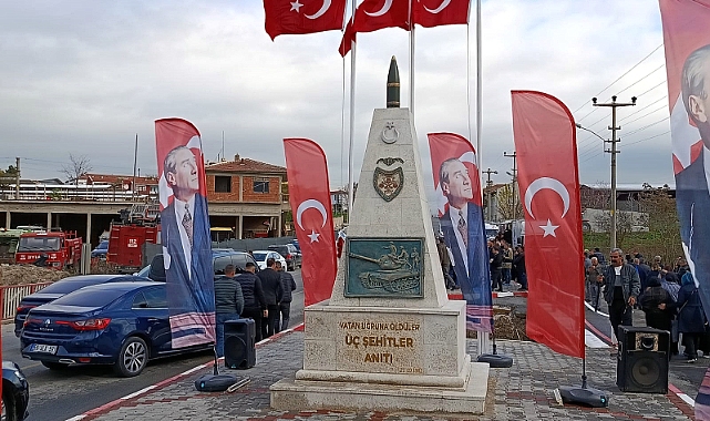 Lalapaşa’da yenilenen Üç Şehitler Anıtı, yeniden açıldı