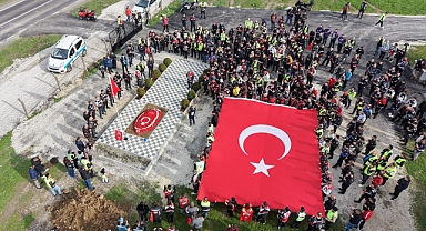 Trakya'daki 500 motosiklet tutkunundan şehit ailesine ziyaret