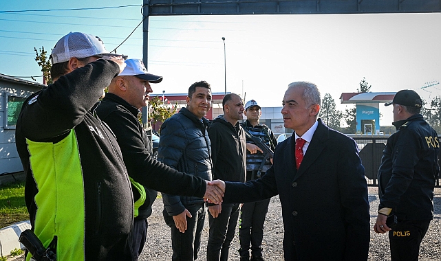 Vali Turan’dan Babaeski’de 7/24 Görev Başındaki Trafik Ekiplerine Moral Ziyareti