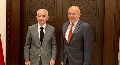 Vali Turan, Uzunköprü Kaymakamı Köken'i Ağırladı