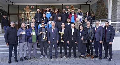 Çorlu'nun Gururu Sporcular, Başkan Sarıkurt'un Misafiri Oldu