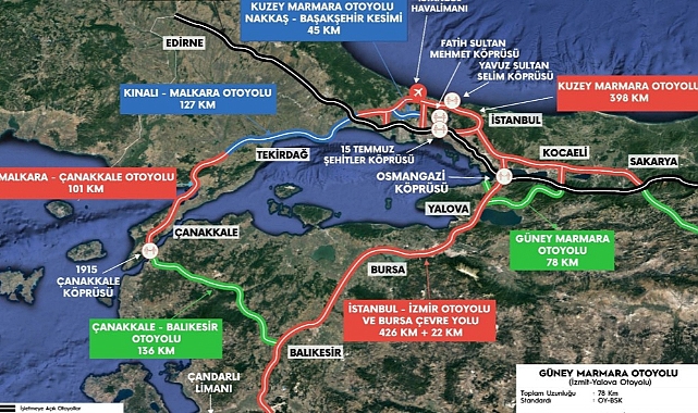 GÜNEY MARMARA OTOYOLU, SANAYİ METROPOLLERİNİN GÜCÜNE GÜÇ KATACAK