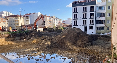 Kırklareli'nde İnşaatlar Kışa Rağmen Durmuyor