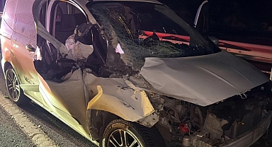 Tekirdağ'da kamyonetle hafif ticari araç çarpıştı; 1 yaralı