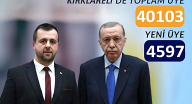 AK Parti Kırklareli’nde Üye Sayısı Rekor Kırdı