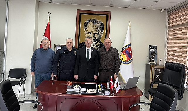 Kaymakam Tamer Orhan’dan Şoförler Odası Başkanı Hilmi Baktı’ya Tebrik Ziyareti