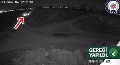 Yol kenarına hafriyat döken kamyon sürücüsüne 63 bin lira ceza; olay anı kamerada