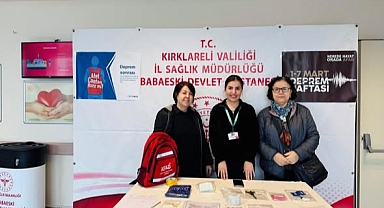 Babaeski Devlet Hastanesi’nden Deprem Haftası’nda Farkındalık Çalışması