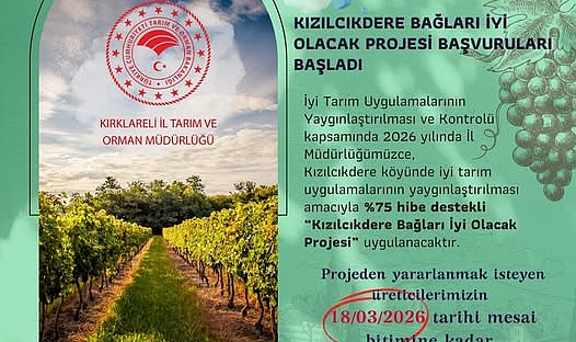 Kızılcıkdere’de Bağcılık İçin %75 Hibeli Destek Projesi
