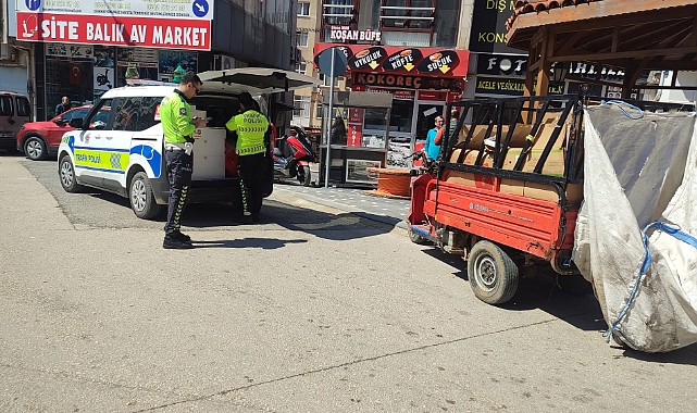 Plakasız motosiklet ve triportörün sürücülerine 126 bin lira ceza