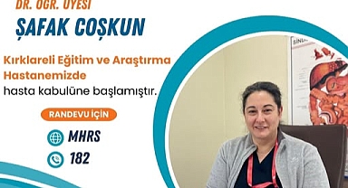 Genel Cerrahi Uzmanı Şafak Coşkun Hasta Kabulüne Başladı
