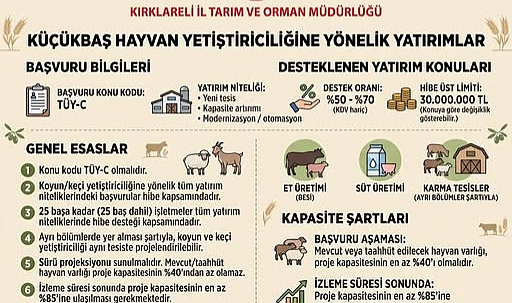 Küçükbaş Hayvan Yetiştiriciliğine Destek Başvuruları Başladı